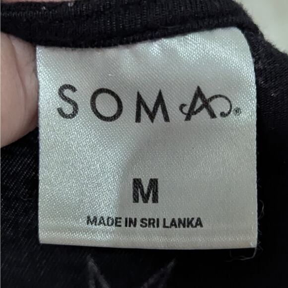 Soma Black & White Starburst Relaxed Fit Cool Nights Scoop Neck Sleep Shirt Med - Picture 5 of 8